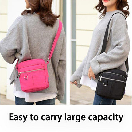 Ladies Shoulder Bag Nylon Fabric Lightweight Crossbody Small Casual Handbag