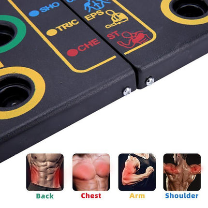 14 in1 Push Up Board Rack Bar Grip Handle Muscle Train Gym Workout Fitness Stand - Aimall