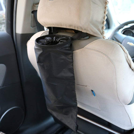 2PCS Car Travel Trash Can Bin Rubbish Garbage Hang Storage Bag Hanger Back Seat - Aimall