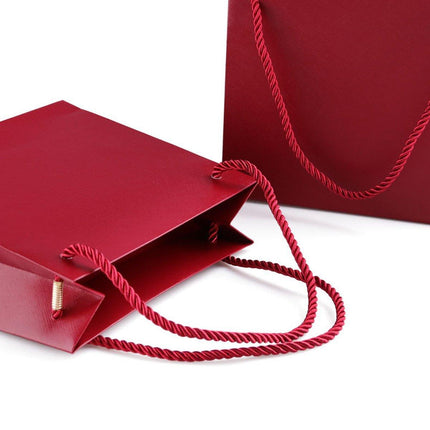 10PCS Red Tote Bags Durable Reusable Shopping Bags for Groceries and Gifts