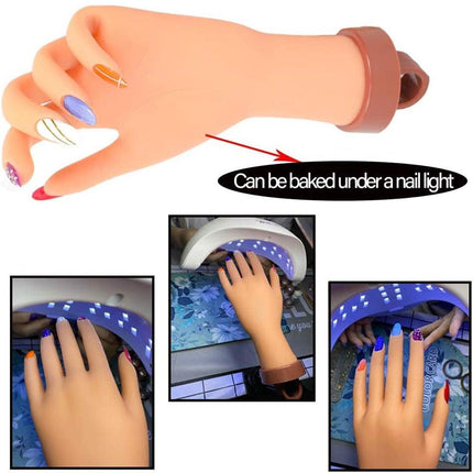Manicure Practice Hand Mould Simulation Fake Hand Desktop Holder for Nail Art