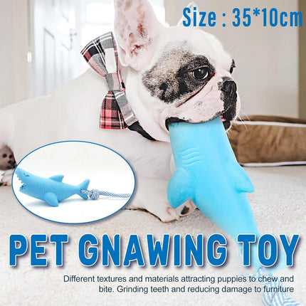 Blue Shark Dog Toy Bite Resistant Floating TPR Frisbee Rubber Molar Pet Supplies