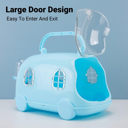 Plastic Hamster Takeout Box with Cage Portable Pet Carrier for Small Animals