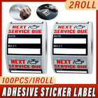 2Rolls Car Oil Change Maintenance Reminder Stickers for Vehicle Service Tracking