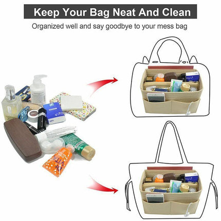 Felt Bag Purse Organizer Insert For Speedy 30,35 and Neverfull - Aimall