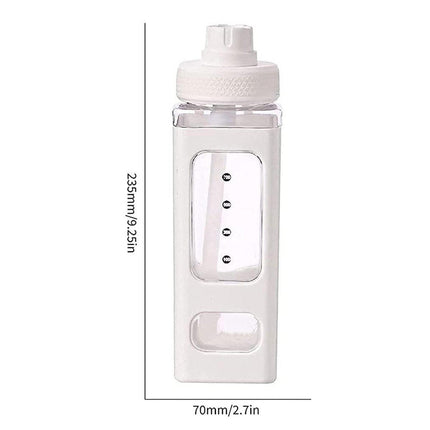 Square Plastic Water Cup Large Capacity Portable Outdoor Bottle For Travel