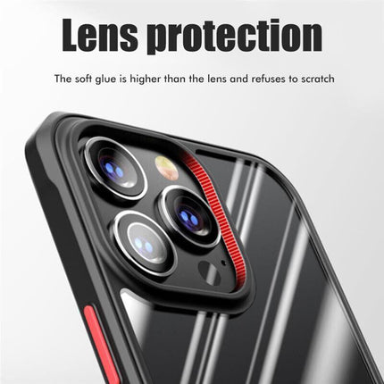 Shockproof Clear Bumper Case For iPhone 13 Pro Max Phone Back Cover Protective Black - Aimall