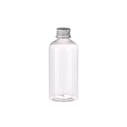 20pcs Brown Transparent Cosmetic Bottles with Aluminum Lids for Packaging
