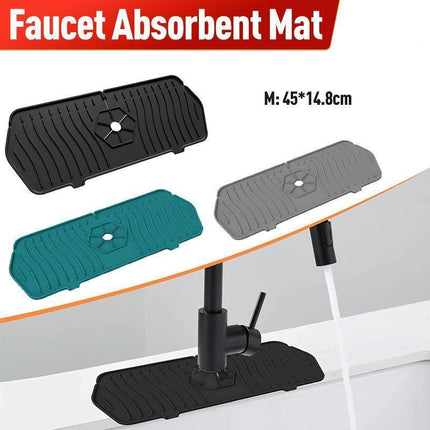 M Size Silicone Faucet Mat Kitchen Protector Faucet Absorbent Mat Sink Splash Guard - Aimall