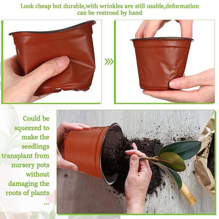 100PCS Plastic Plant Flower Garden Pots Nursery Seedlings Pot Growing Container - Aimall
