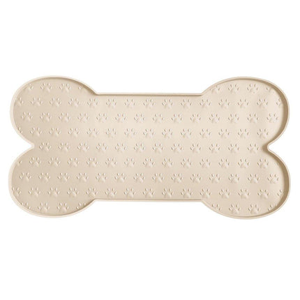 Silicone Pet Feeding Food Mat Bone Waterproof Non-slip Cat Dog Bowl Placemat