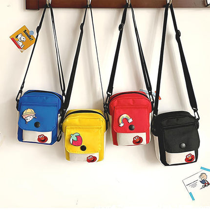 Sesame Street Crossbody Bag Canvas Cartoon Satchel Student Shoulder