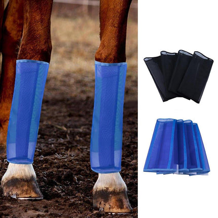 4pcs Horse Leg Protection Covers Mosquito Shields for Horse Foot Safety Wraps