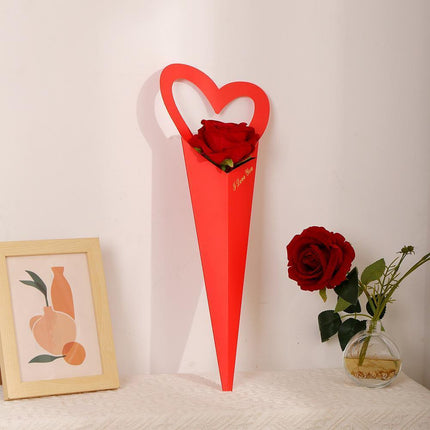 50pcs Heart Shaped Flower Box Creative Gift Bouquet Packaging Fresh Flower Box