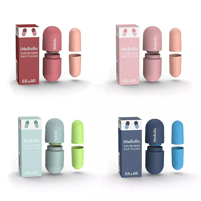 1/2/4 Pairs Soundproof Capsule Earplugs Noise Reduction Ear Plugs for Sleeping
