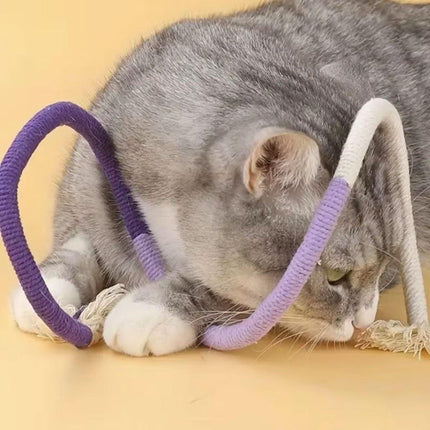 Durable Interactive Chew Rope Toy for Cats Kittens Pet Teeth Cleaning Play Toy