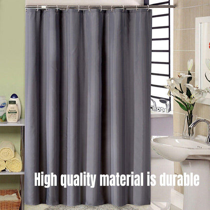 Solid Color Waterproof Shower Curtain Bathroom Decor Resistant Fabric Liner