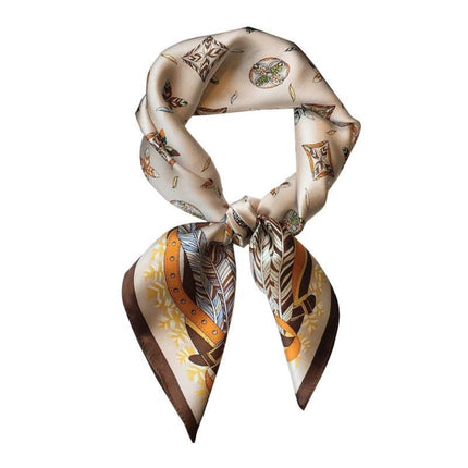 Square Silk Feel Satin Scarf Small Vintage Head Neck Hair Tie Band Women Elegant - Aimall