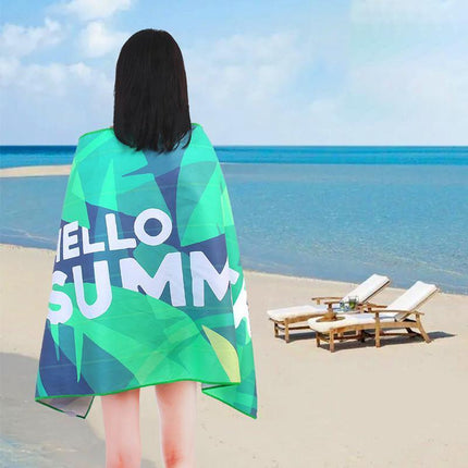 Sand Free XL Beach Towel + Bag Quick Dry Microfibre Compact Light Swimming - Aimall
