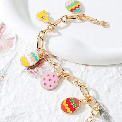 Easter Egg Chicken Bracelet Charm Fashion Jewelry for Women Spring Holiday Gift