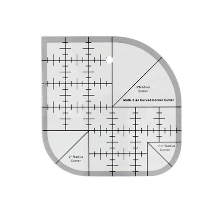 Multifunctional Acrylic Quilting Ruler Non-Slip Corner Round Edge DIY Sewing