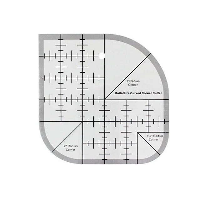 Multifunctional Acrylic Quilting Ruler Non-Slip Corner Round Edge DIY Sewing