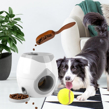 Pet Dog Training Interactive Toy Tennis Reward Feeder Machine Pet Play Game - Aimall