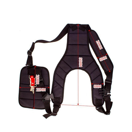 Double Shoulder Strap Harness For Brushcutter Whipper Snipper Trimmers Universal - Aimall