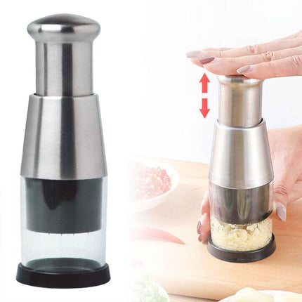304 Stainless Steel Garlic Press Crusher Manual Garlic Mincer Kitchen Tool