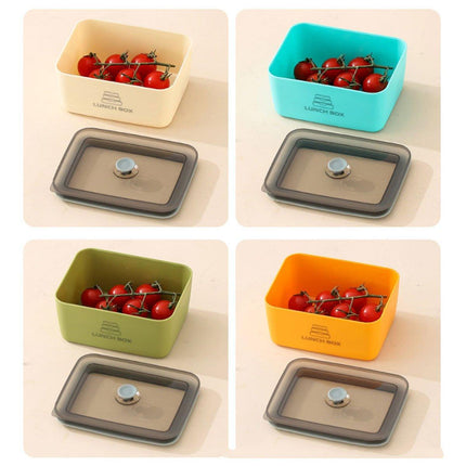 4pcs Sealed Crisper Food Storage Container Set Bento Box Refrigerator Organizer
