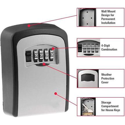 Combination Key Box with Combination Lock for Home Office Security Storage