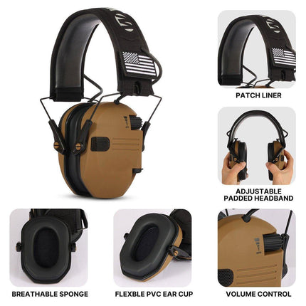 Professional Shooting Noise Cancelling Earmuffs Outdoor Soundproof Headphones