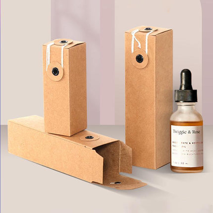100PCS Kraft Paper Box Lipstick Perfume Essential Oil Cosmetics Packaging Boxes Aimall