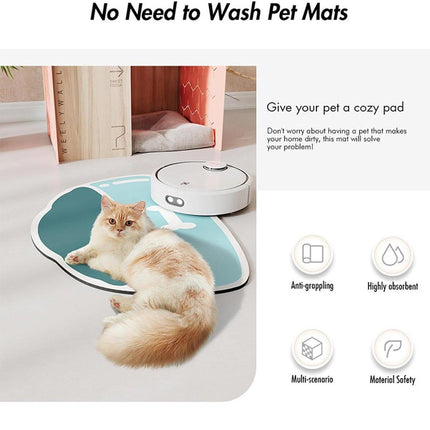 Absorbent Quick Dry Pet Floor Mats Easy Care Non Slip Dog Cat Mat Indoor Outdoor