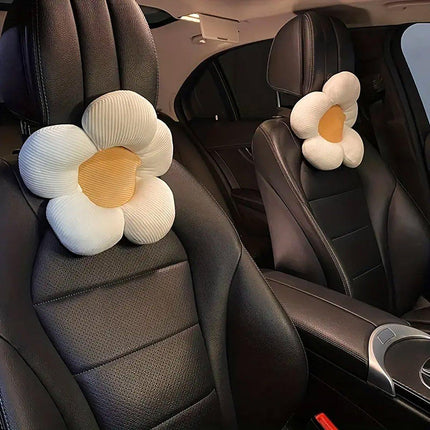 Plush Headrest Neck Pillow Cute Flower Cushion Soft Travel Support for Neck Rest