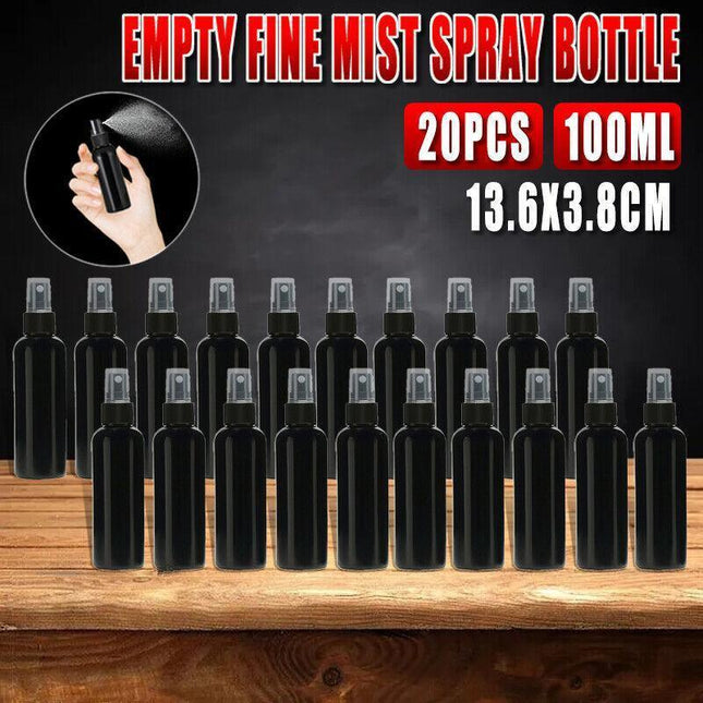 20 X 100Ml Plastic Empty Fine Mist Spray Bottle Perfume Liquid Atomizer Portable - Aimall