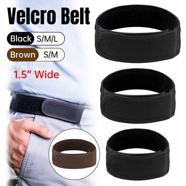 Adjustable Elastic Nylon Belt No Buckle Velcro Leisure Convenient Waistband
