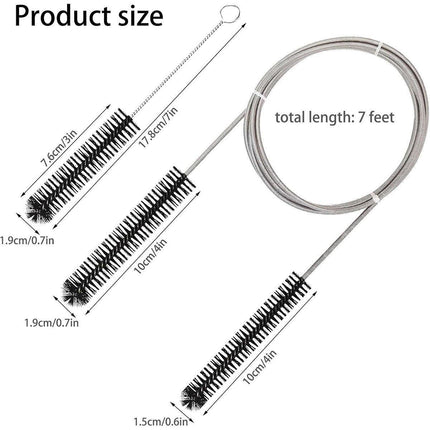 Double-headed Tube Cleaning Brush Hose Cleaner Supplies Fits 19mm/15mm Dia Tube