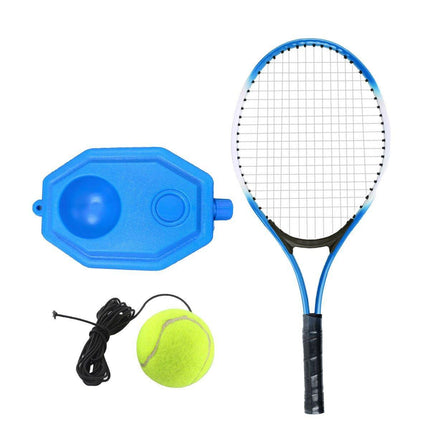 Tennis Training Device Single Rebound Kit with Aluminum Racket and Elastic Band