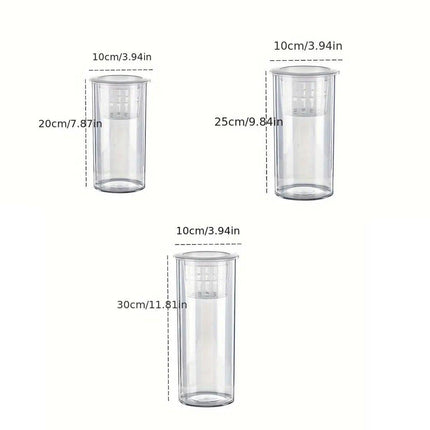 Hydroponic Plant Vase Cylindrical Straight Design Fish Tank for Home Decor