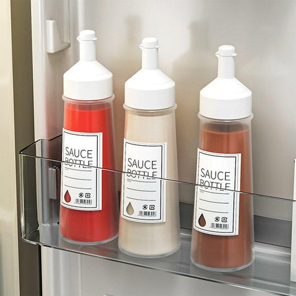 4pcs 350ml Kitchen Squeeze Jam Jars Controlled Dispensing Measuring Jar Multi