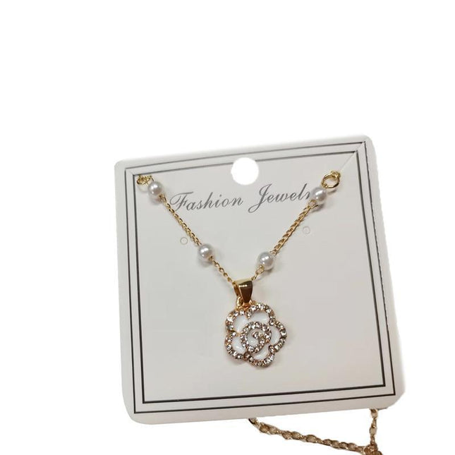 Pearl Flower Bracelet Women Bracelets Charm Hand Chain Titanium Steel Chain - Aimall