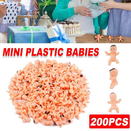 200PCS Mini Plastic Figurines for Party Games and Shower Decorations