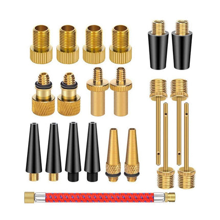 21pcs Bicycle Valve Adapter Set Universal Bike Tire Valve Converter Group Kit