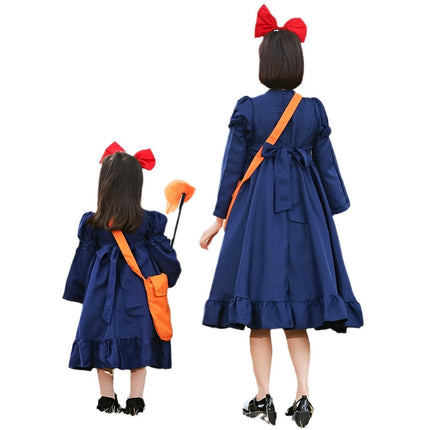 Parent-Child Anime Cosplay Costume Adult Secondary Cosplay Little Witch Witch Kiki Halloween Costume
