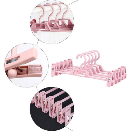 Seamless Household Retractable Pants Rack Buckle Clothes Clip Inner Hanger