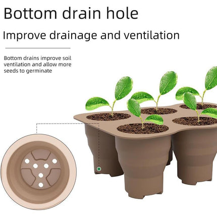 3pcs Foldable Silicone Plant Germination Seed Starter for Vegetables Flowers