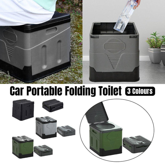 Portable Folding Car Toilet Outdoor Travel Emergency Plastic Lightweight Toilet