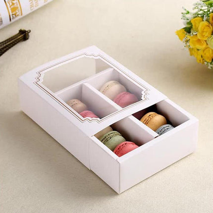 100PCS Clear Rectangular Boxes for Macarons, Cookies & Bomboniere Favors - Aimall