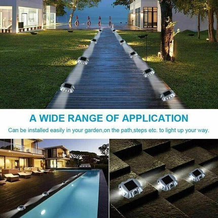 Waterproof Solar LED Powered Road Step Light Dock Light for Outdoor Driveway Dec - Aimall